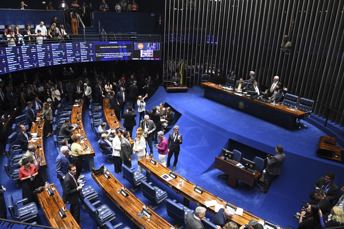 Plenário do Senado Federal durante sessão legislativa